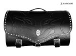 Skórzany kufer motocyklowy K22 Black Demon z zamkiem
