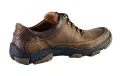 Skórzane buty męskie trekkingowe brązowe 0462