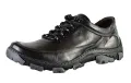 Skórzane buty męskie trekkingowe czarne 0462
