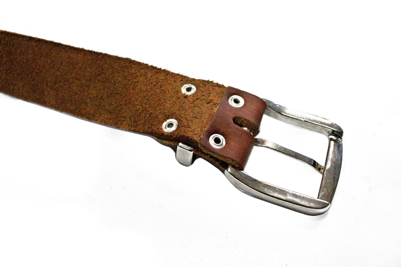 Pasek męski PA9 do spodni skórzany koniakowy